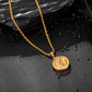 Gold Pendant Necklace Twisted Rope Chain N00927