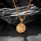 Gold Pendant Necklace Twisted Rope Chain N00927