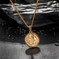 Gold Pendant Necklace Curb Chain N00922