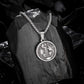 Antique Silver Pendant Necklace Wheat Chain N00911