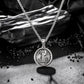 Antique Silver Pendant Necklace Wheat Chain N00911