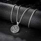 Antique Silver Pendant Necklace Wheat Chain N00911