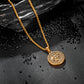 Antique Gold Pendant Necklace Wheat Chain N01013