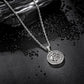 Antique Silver Pendant Necklace Twisted Rope Chain N00978