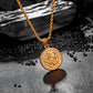 Gold  Pendant Necklace Twisted Rope Chain N00995