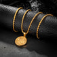 Gold  Pendant Necklace Twisted Rope Chain N00995