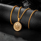 Gold Pendant Necklace Wheat Chain N00996
