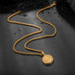 Gold Pendant Necklace Wheat Chain N00996