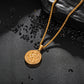 Gold Pendant Necklace Wheat Chain N00996
