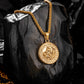 Gold Pendant Necklace Wheat Chain N00996