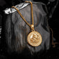 Gold Pendant Necklace Curb Chain N00990