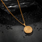 Gold Pendant Necklace Curb Chain N00990