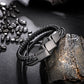 Leather and Steel Bracelet B00777