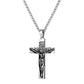 Cross Necklace for Men Women, Stainless Steel Crucifix Cross with Curb Chain Wheat Chain, Religious Faith Jewelry, Gift for Family
