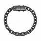 Mens Chain Bracelet, Mens Stainless Steel and Gold Bracelets, Square Link Bracelet, Adjustable Box Clasp 8mm B00399