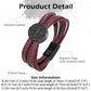 Compass leather bracelet for men B00718