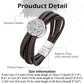 Compass leather bracelet for men B00703