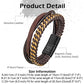 Leather and Steel Bracelet B00786