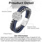 Compass leather bracelet for men B00727