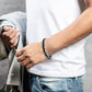 Cuban Link Bracelet For Men with Leather B00813