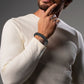 Leather and Steel Bracelet B00634