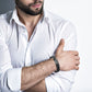 Leather And steel Bracelet B00569