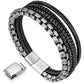Leather And Steel Bracelet BHR00112