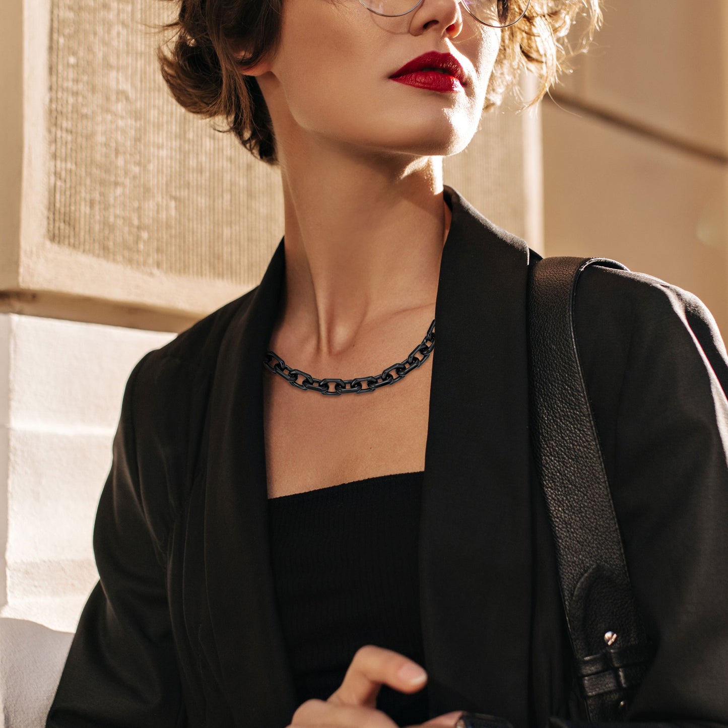 8mm steel Necklace  NHR00120