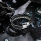 Leather And Steel Bracelet BHR00112