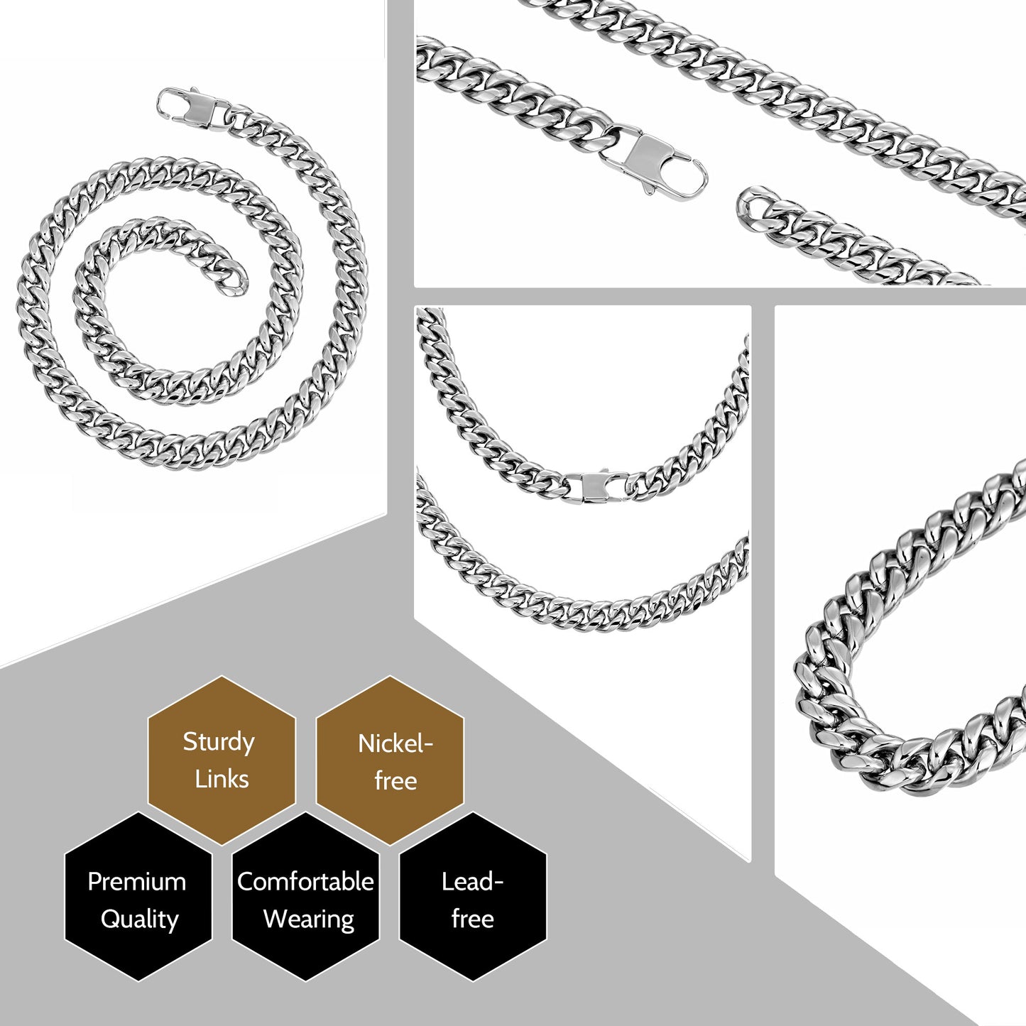 4mm steel Necklace N00163