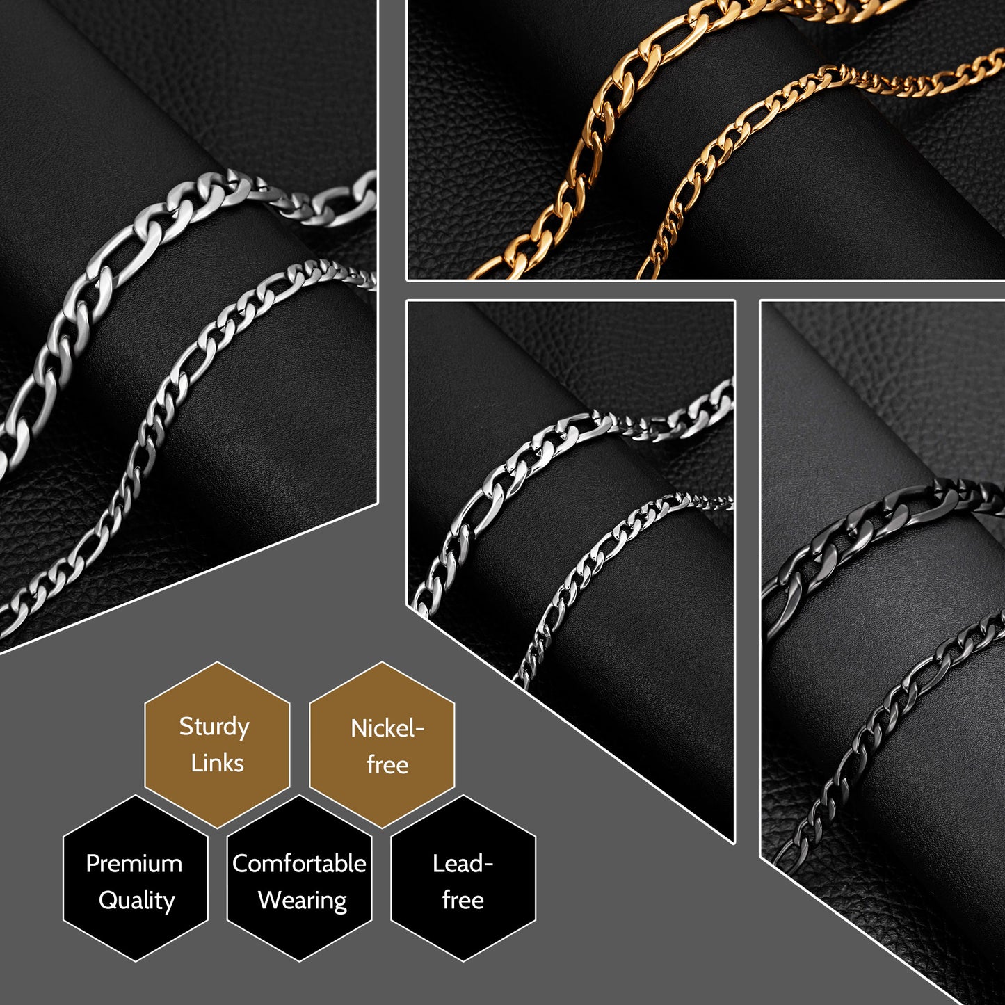 10mm steel Necklace NHR00086