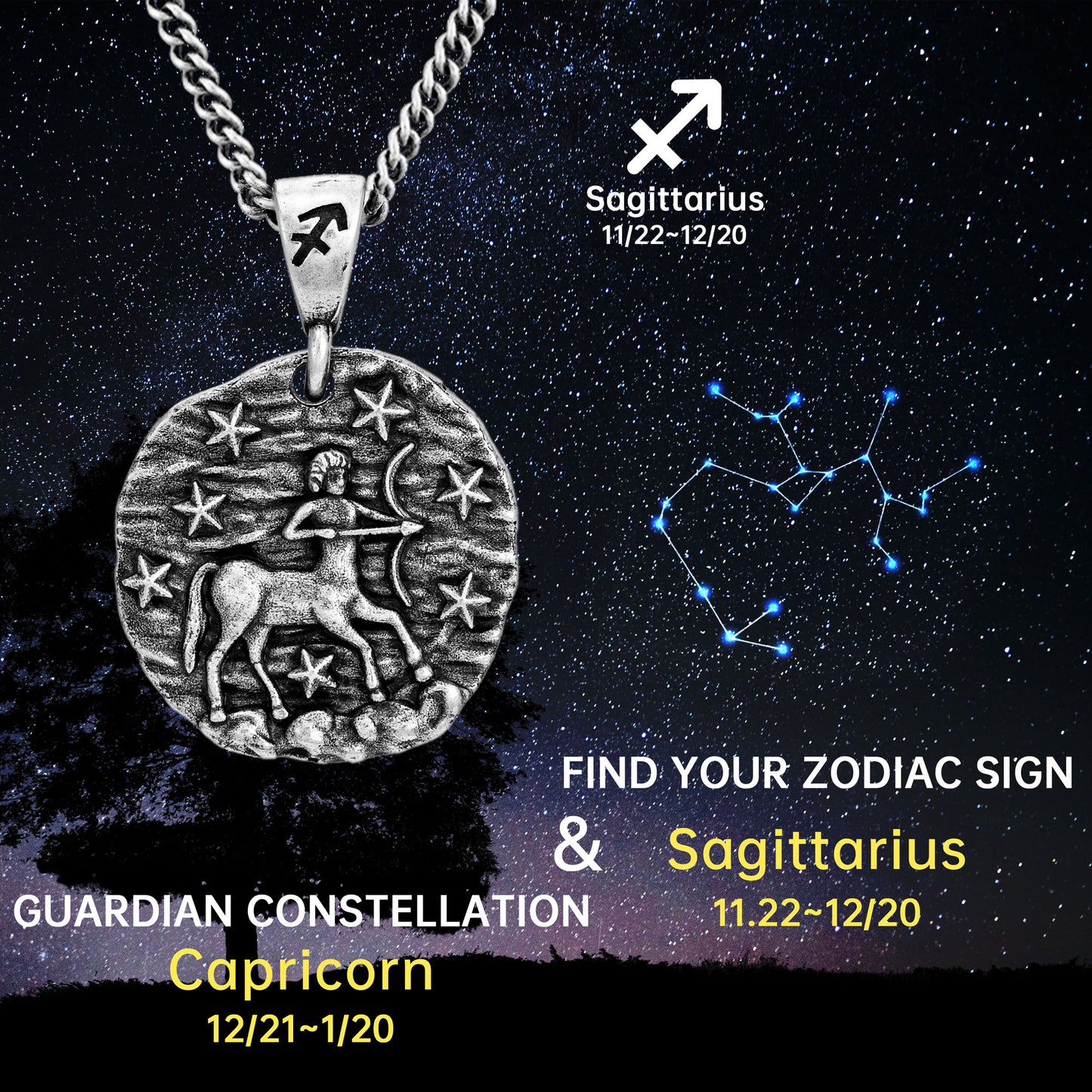 Amulets Necklace Of Sagittarius (11.22-12.20)