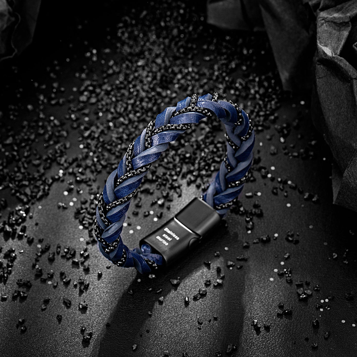 Steel Leather Bracelet BHR00308