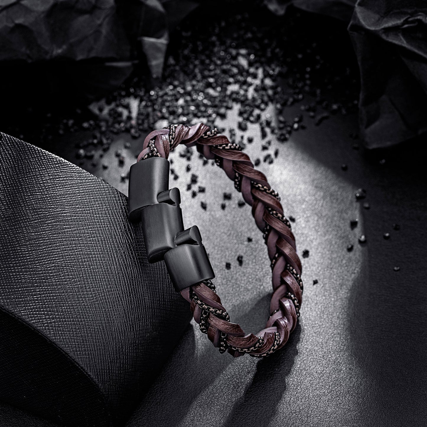 Steel Leather Bracelet BHR00306