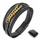 Leather And Steel Bracelet B00427