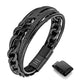 Leather And Steel Bracelet B00455