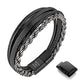 Leather And Steel Bracelet B00453