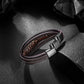 Leather And Steel Bracelet B00429