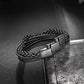 Leather And Steel Bracelet B00454