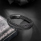 Leather And Steel Bracelet B00454