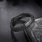 Leather And Steel Bracelet B00454