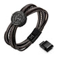 Compass leather bracelet for men B00462