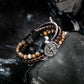 Compass leather bracelet for men B00466
