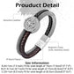 Compass leather bracelet for men B00474