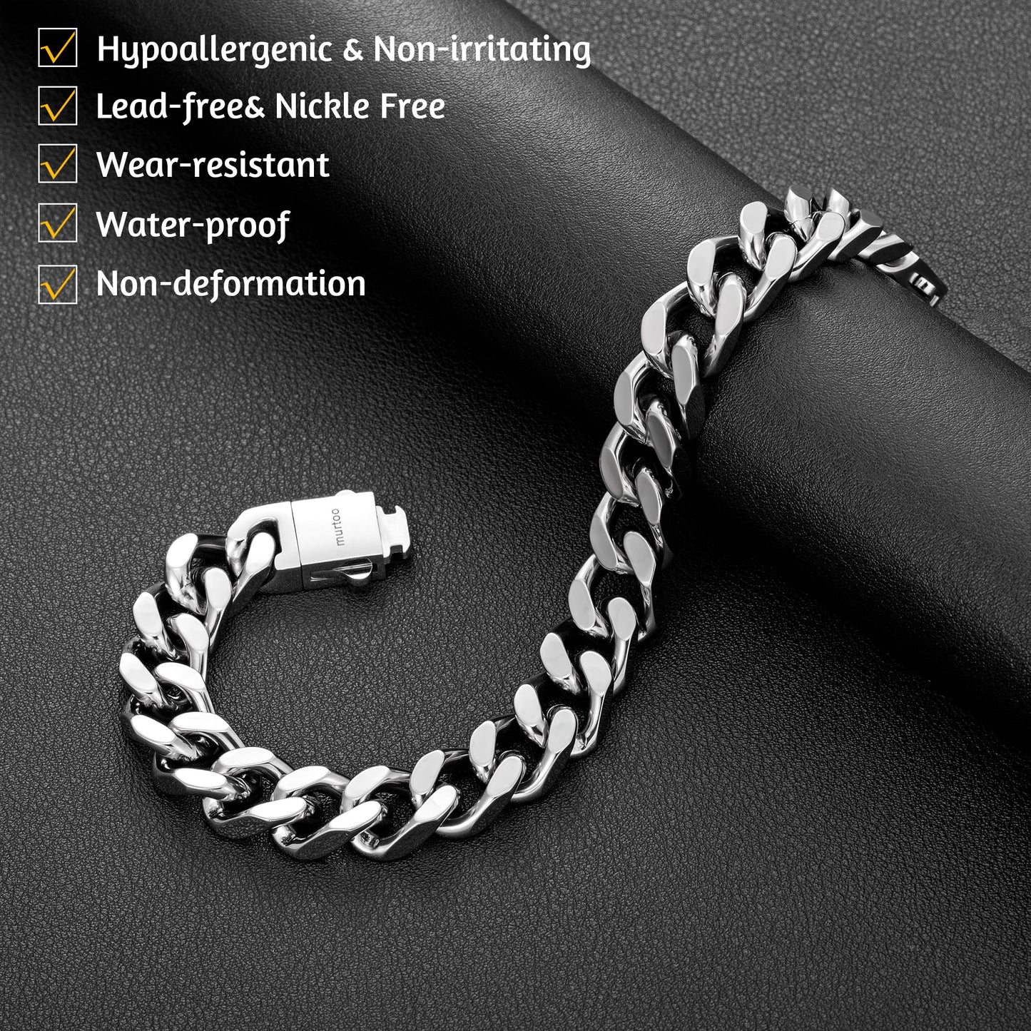 12mm steel bracelet B00380