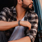 Leather And Steel Bracelet B00423