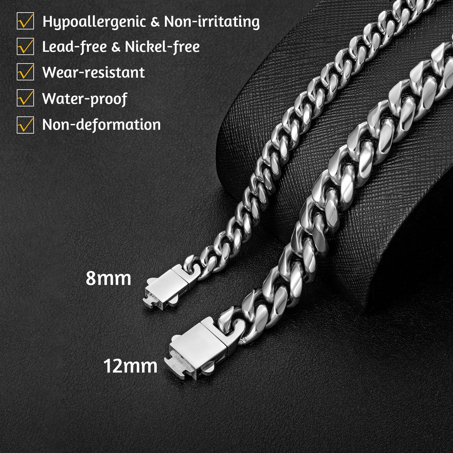 8mm steel bracelet BHR00347